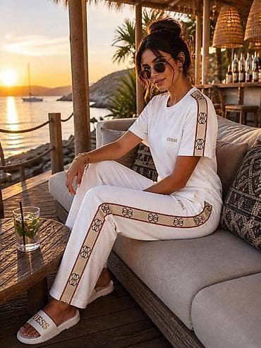 ccc papuce: Velicine S,M,L,XL Ženski komplet Guess – majica i pantalone - — 2