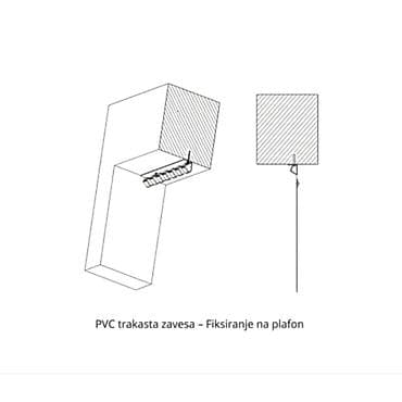 alati raska kupujem prodajem: PVC šina za kačenje trakastih zavesa L‑1476 mm Šina za kačenje PVC — 4