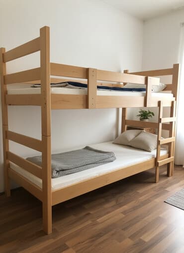 polovne komode za bebe: Hitnoooo Drveni kreveti na sprat sa dušecima cena za krevet na sprat — 1