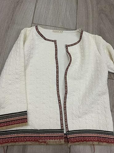 Ženska odeća: Belo žensko kimono/sako bez kopčanja brenda TOPSHOW, veličina S (EUR — 1