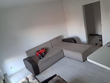 Ugaone garniture: Ugaona garnitura na razvlačenje – braon tkanina, tamnosmeđi nasloni za — 2