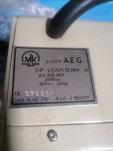 Heating: Grejalica AEG duvaljka 2000 W u metalnom okviru. Teška. Dobra — 9
