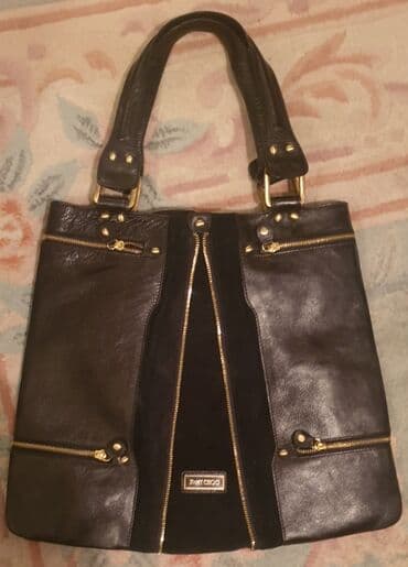 guess torba crna: Torba za rame, Materijal: Koža — 1