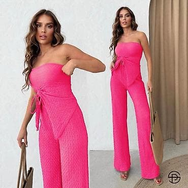 moschino komplet: Ženski kombinezon bez naramenica – rebrasti/štepovani teksturirani — 4