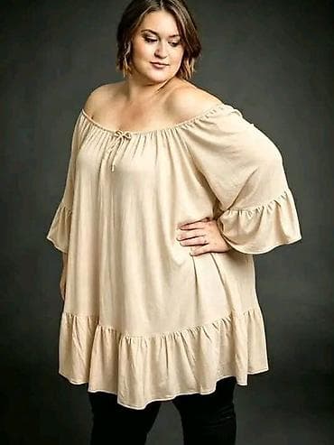 ocilo: Tunika sa otkrivenim ramenima (plus size). - Kroj: širok,lepršav — 9
