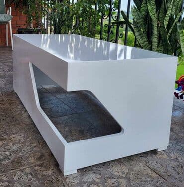 silikonske gumice za staklo na stolu: 100 x 50 visina 40cm . Medijapan 150e Bez stakla,doplata za — 4