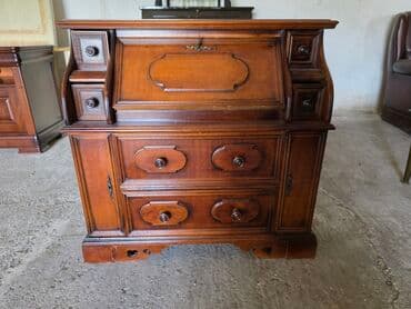 Furniture: Elegantan drveni sekreter sto sa preklopnom radnom površinom, idealan — 8