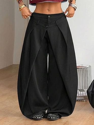 kp haljine: Ženske pantalone širokog kroja sa preklopom – statement model 2400din — 6