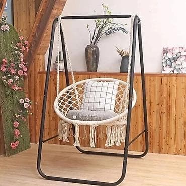 igracke od kestena: Viseća stolica sa postoljem – boho mrežasti model - Konstrukcija — 1