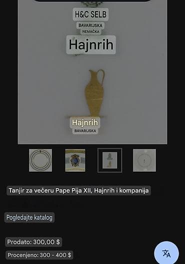 Muzički instrumenti: Tanjiri,luksizni veliki Heinrich i Co Bavaria 1939g+. Luksuzni — 3