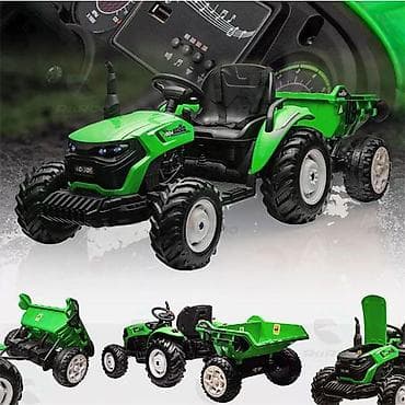 traktori za decu na gorivo: Dečiji električni traktor sa prikolicom i daljinskim upravljačem – — 1