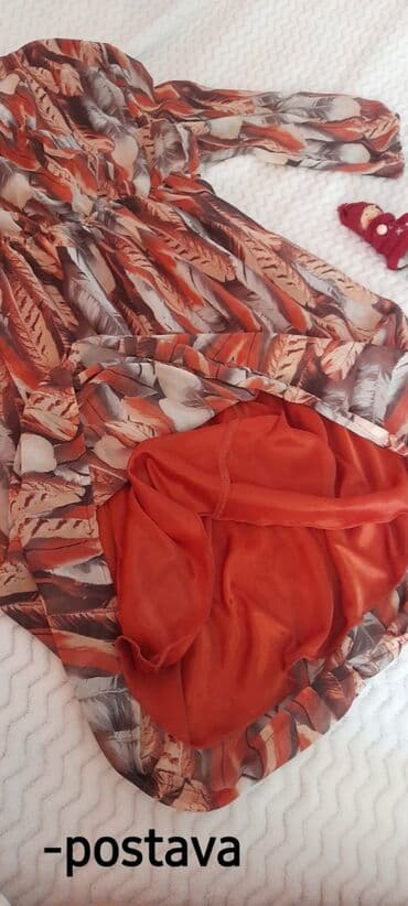svecana haljina s: Bershka M, S (EU 36), bоја - Narandžasta, Večernji, maturski, Dugih rukava — 5