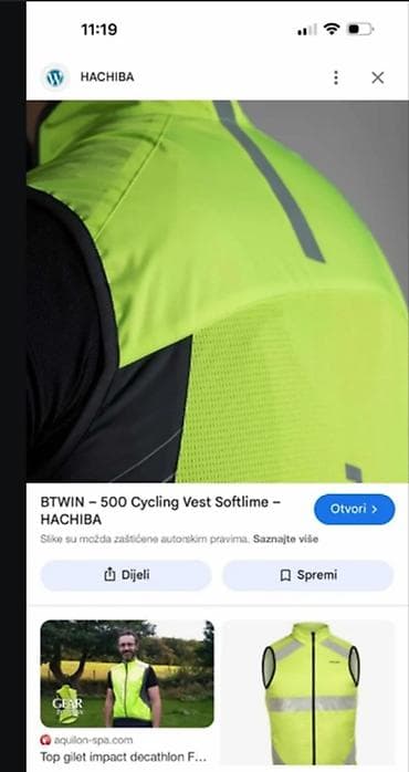 Sweatpants: Nov prsluk za bicikliste BTWIN, veličine XL. Prednji deo vodootporan i — 4