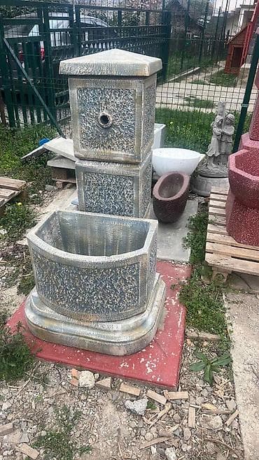 cebad za bebe: Dekorativna baštenska česma od betona/polimer-betona - Dvodelna — 1