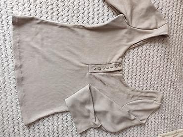 farke e: Set ženskih topova i kardigan - Top 1: bež crop top sa dugim rukavima — 7