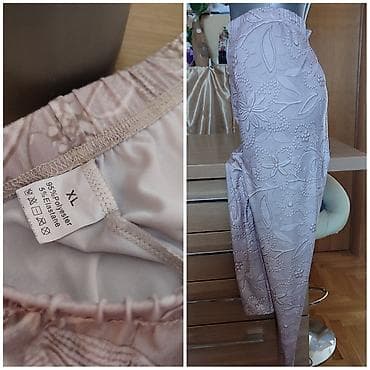 Helanke XL sa reljefnim cvetnim dezenom - Veličina: XL - Materijal — 2