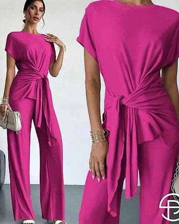 forma ideale beograd extra centar: Damski dvodelni komplet – elegantna bluza i pantalone sa širokim — 3