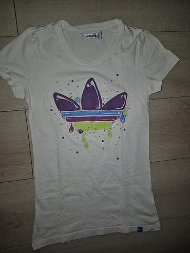 na jedno rame: Adidas ženska majica kratkih rukava - Model: Adidas Originals, uski — 1