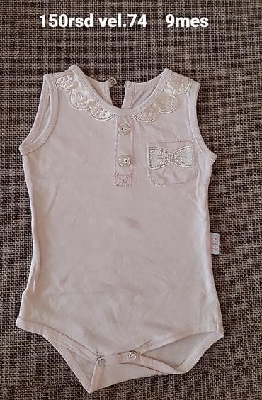 kozne jakne za devojcice zara: Bebi bodi bez rukava, svetloroze boje, veličina 74 (oko 9 meseci) — 1