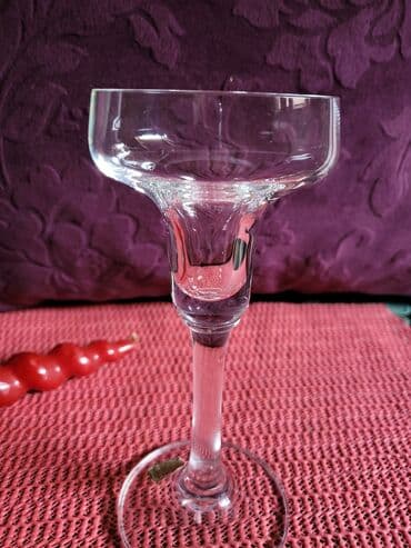 svecice za tortu: Svecnjak nov kristal,rucni rad iz 70ih. Visina. 16cm — 2