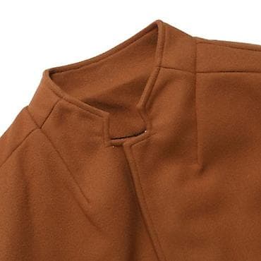 deda mraz kapa: Muški kaput petrolej-braon boje, elegantnog minimalističkog dizajna — 2