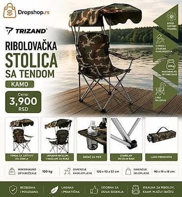 box za kljuceve: Ribolovačka stolica sa tendom – TRIZAND, kamo dezen. - Tenda za — 1