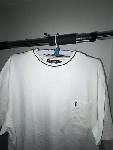 prsteni: Men's T-shirt Yves Saint Laurent, bоја - Bela — 2