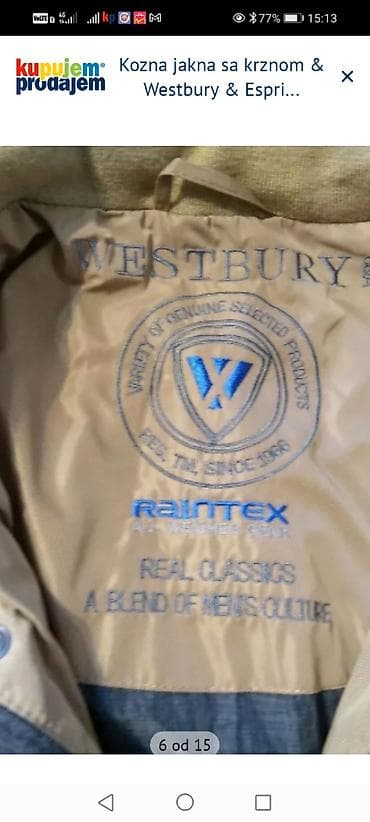 velicine farmerki za muskarce: Muška jakna Westbury – RAIN-TEX All Weather Gear - Model: klasična — 2