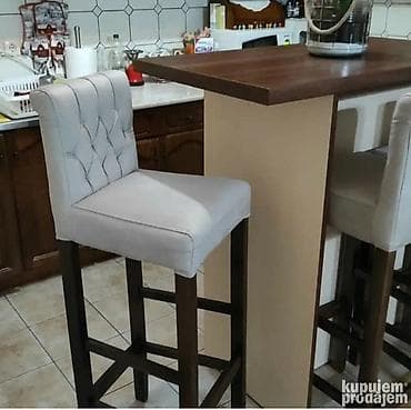 Komode: Barske stolice sa naslonom – ručno tapacirane - Konstrukcija: masivno — 8