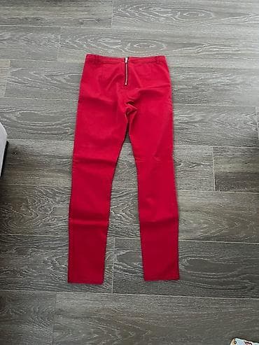 red nike tech: Crvene ženske pantalone – H&M Divided - Model: uske/skinny — 4