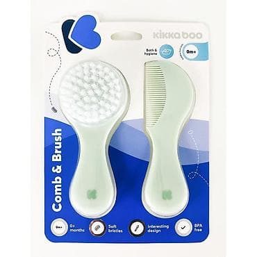 set flomastera i bojica za decu: KIKKA BOO četka i češalj za bebe – Cactus Mint (KKB4) Set za negu — 2