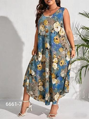 Ženska obuća: Ženska letnja haljina bez rukava, model 6661-7 gs - Kroj: ležeran — 4