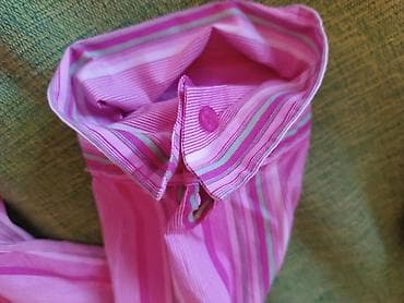 roze masking ukus: Ženska košulja na pruge – Ninety - Model: klasična košulja na dugmad — 2