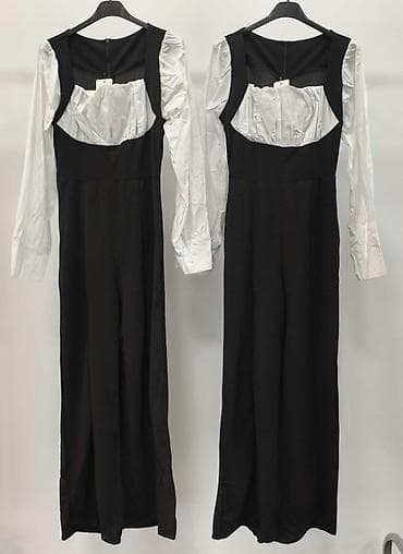 crne perike: ❤️❤️Elegantni ženski kombinezon u crno‑beloj kombinaciji.
🔥1900 din — 6