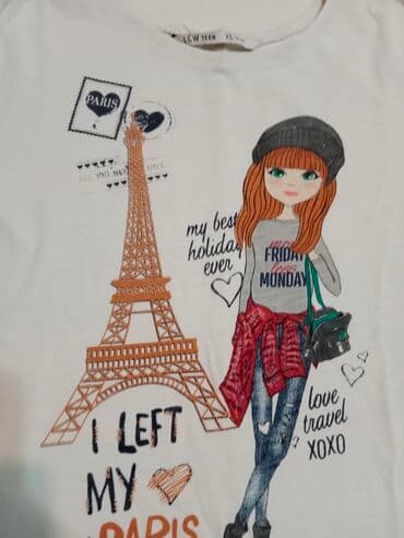 Kupaći kostimi: LCW majica za devojčice Veličina 11/12 god kao XS kratko nošena čist — 3