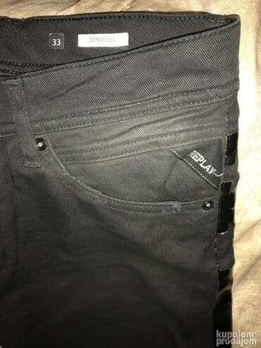 Pantalone: Original Replay farmerice 33 NOVE Sivo crna boja 98% cotton 2% — 3