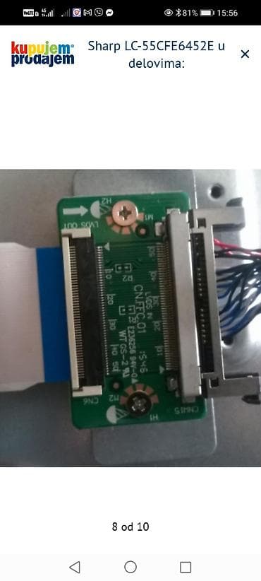 cetka za ispravljanje kose cena: Sharp LC-55CFE6452E – delovi Dostupni originalni delovi sa modela — 9