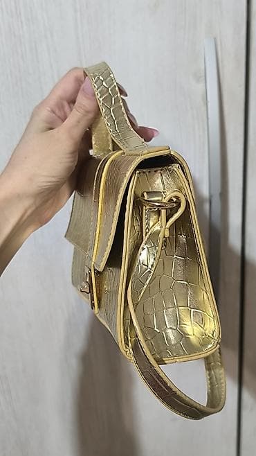 torba monster high: Zlatna koton crossbody torbica sa krokodil reljefnim uzorkom - — 5