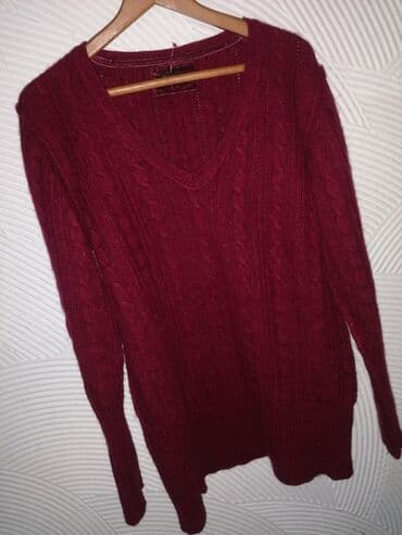 džemperi od kašmira: Nov Cubus topao dzemper XL
Pazuh 50cm
Duzina 65cm
Ramena 40 cm
Bordo — 2
