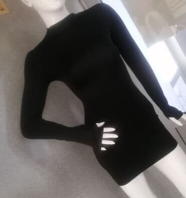 ponco za zimu: S (EU 36), color - Black, Long sleeves — 4