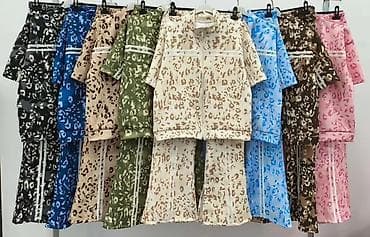 sat sa pticama: Damski komplet – gornji deo sa rajsferšlusom i široke pantalone - — 4