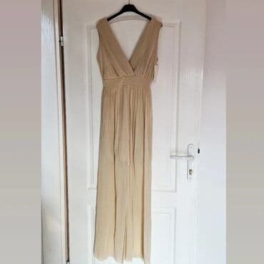 c a haljine 2022: Color - Beige, Evening, With the straps — 3