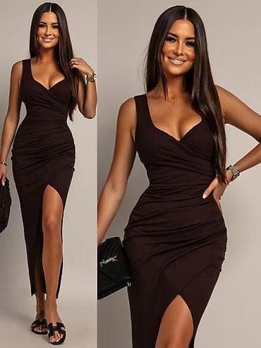 Haljine: Ženska elegantna midi haljina bez rukava, dostupna u više boja — 4