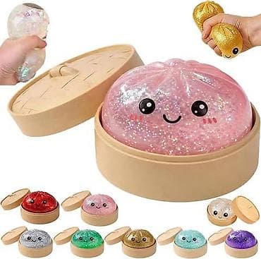 igracka kokoska: Dumpling Squishy Mystery GLITERASTI je zabavna i mekana fidget — 3