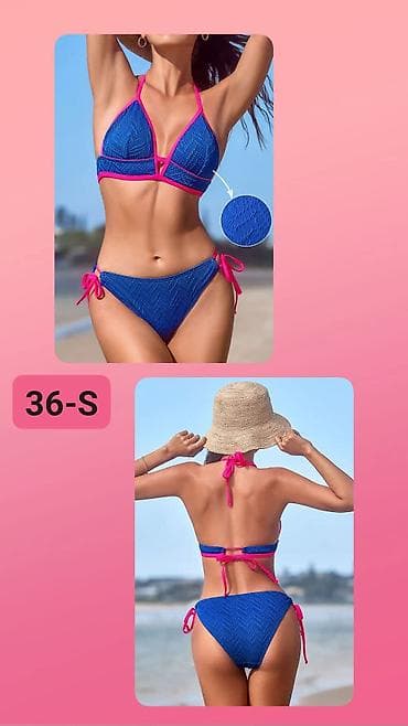 akril odeca: Dvodijelni kupaći kostim – veličina 36/S. - Model: trouglasti — 1