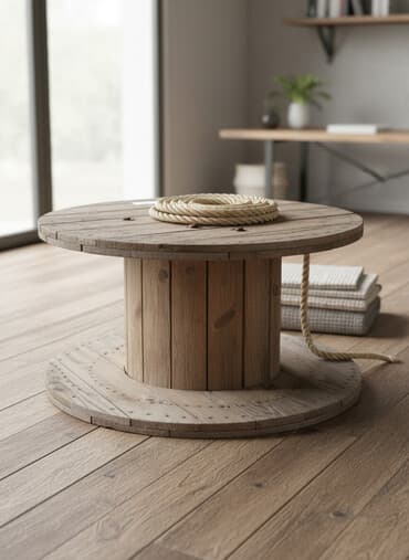 drvena posuda za mesenje hleba: Kalem drveni okrugli za sto visina 49 cm preuzimanje lično BW — 1