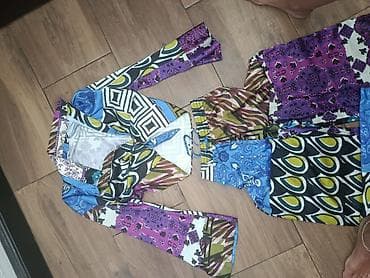 zara cvetna haljina: Zara kompleta sa patchwork printom - Model: duga maksi haljina na — 2