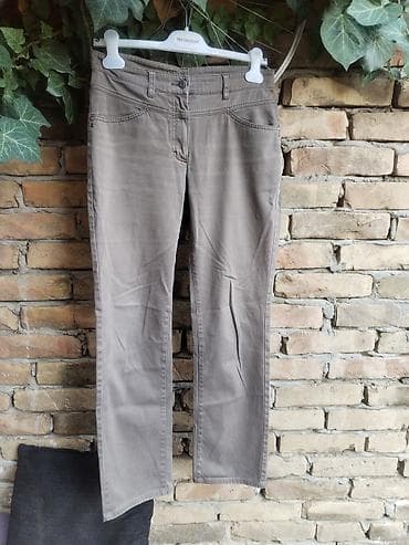 tn utility grey: Ženske pantalone – ravnog kroja, sivo-braon boje. Detalji: - — 1