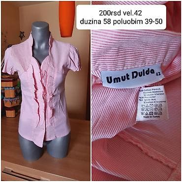 Muška odeća: Ružičasta košulja kratkih rukava Umut Dulda, veličina 42. Romantičan — 1