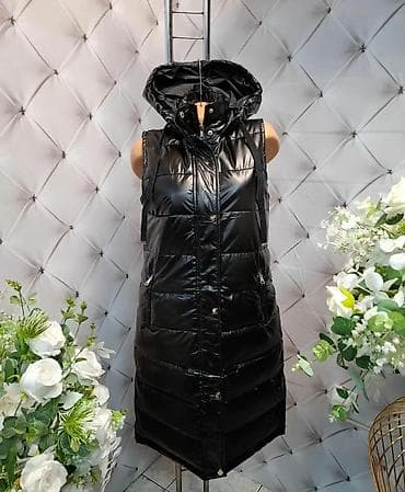 Dugačak ženski prsluk sa kapuljačom - Model: dugi, prošiven prsluk